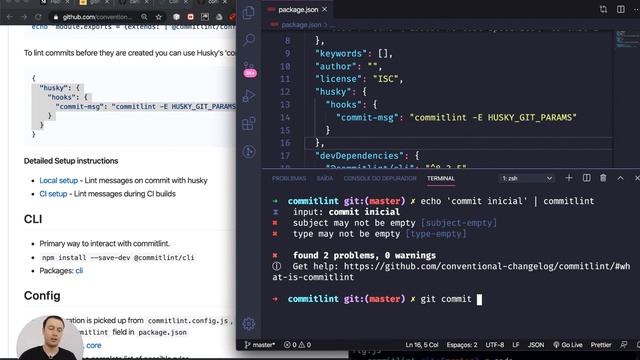 Git - Padronização de commits - gitmoji, commitlint e commitizen смотреть онлайн
