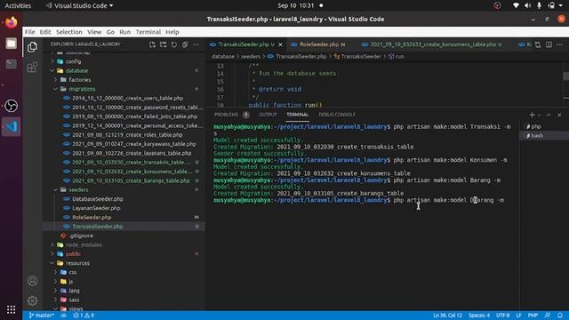 laravel 8 livewire laundry - 20 migration transaksi смотреть онлайн