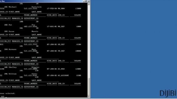 Oracle SQL*Plus Sorgu Sonucunu Düzenleme - SET WRAP