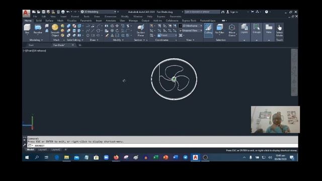 AutoCAD Class Drawing a Fan Blade Part 2 смотреть онлайн