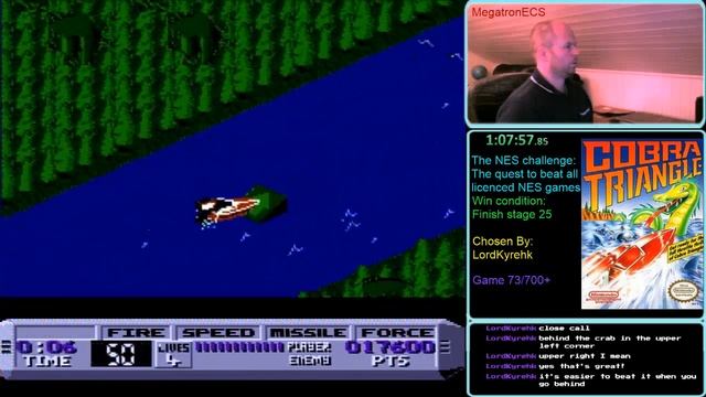 NES Challenge: Game#73: Cobra Triangle(part 1) смотреть онлайн