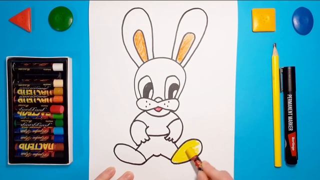 Как нарисовать ЗАЙЦА. Рисуем с детьми. How to draw a HARE (RABBIT). смотреть онлайн