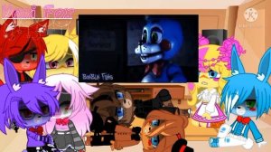 //Фнаф1 и фнаф 2 реагирует на клип The Bonnie song// Gacha Club//