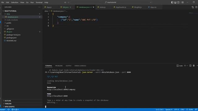 Create JSON server REST API in react JS and test with postman | React JS Full Tutorial смотреть онлайн