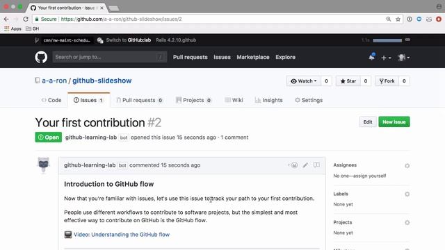GitHub Learning Lab Introduction to GitHub Walkthrough смотреть онлайн