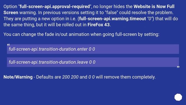 Disable firefox fullscreen warning with html5 stuff? смотреть онлайн
