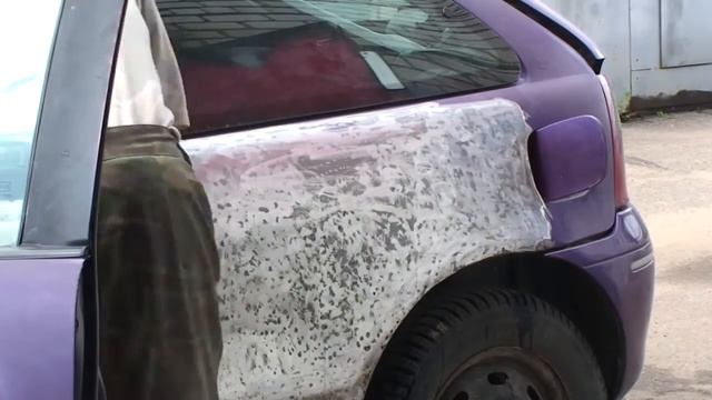 Rover 200. Рихтовка плоскости заднего крыла #2 смотреть онлайн