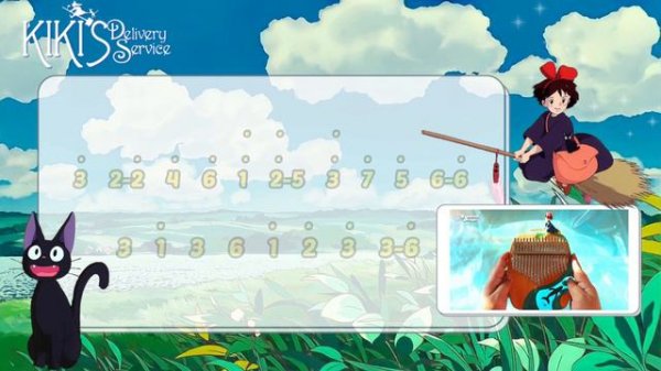 『 Kalimba Tabs 』Kiki's Delivery Service — A Town With An Ocean View 🧹