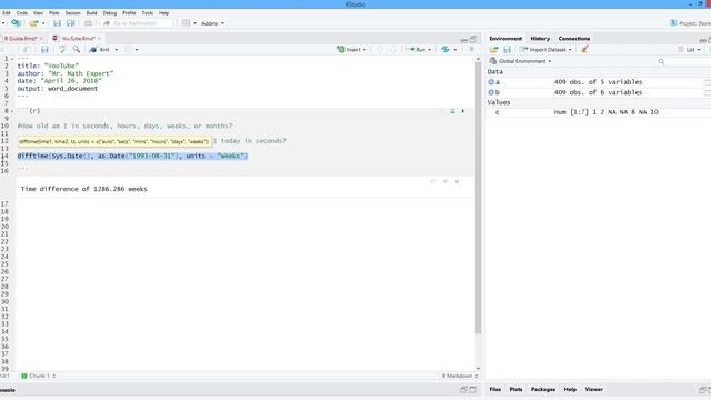 How Old Am I in Seconds, Minutes, Hours, Days, Weeks, or Months in R. [HD] смотреть онлайн