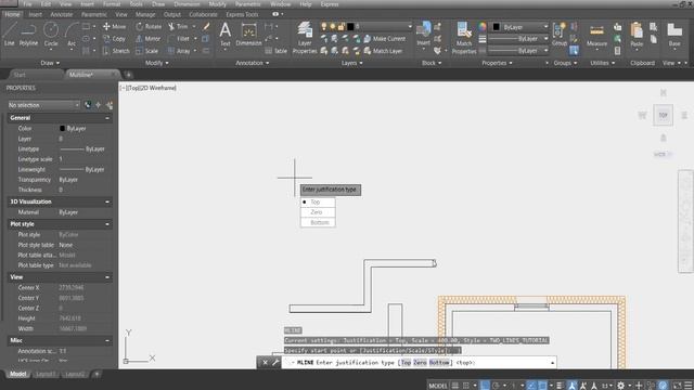 Creating walls in AutoCad смотреть онлайн