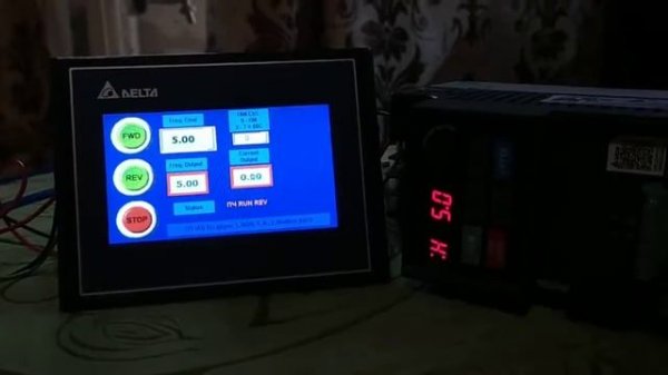 Управление частотником с помощью hmi delta по rs485