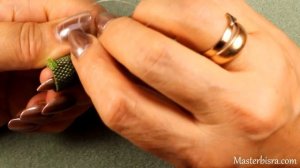 Кольцо из бисера мозаичным плетением с гранями. Мастер-класс