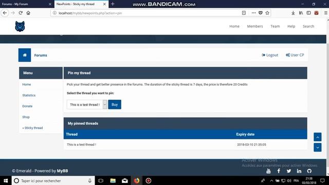 Pin your thread with newpoints // MyBB 1.8 Plugin смотреть онлайн