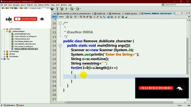 How to remove the duplicates characters From String in java.||by Umesh Upadhyay смотреть онлайн