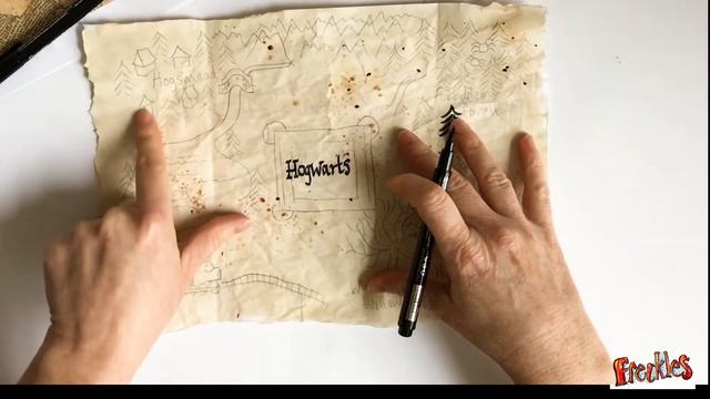 Harry Potter inspired Marauder's Map with secret map inside #harrypotter #worldbookday #drawing смотреть онлайн