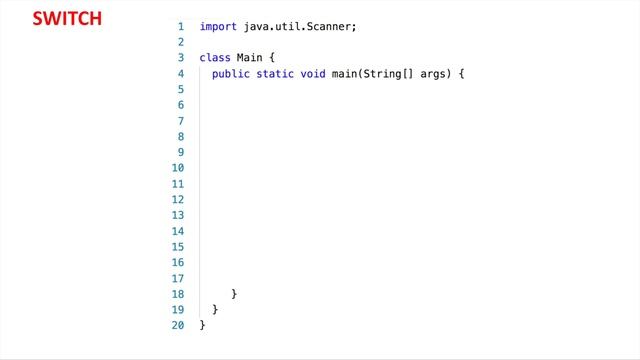 An example of switch in Java смотреть онлайн
