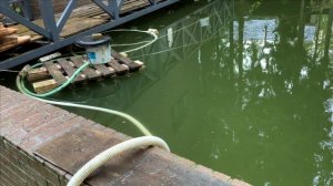 Чистка дна пруда.Самодельный земснаряд снова в действии