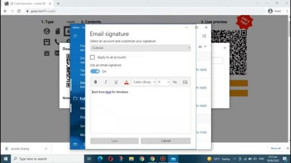 How to Add QR Code In Outlook For Business - Enable OR Disable