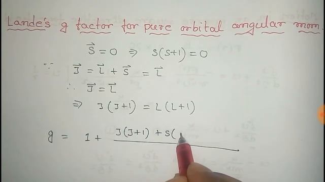 Lande's g factor for pure orbital angular momentum смотреть онлайн