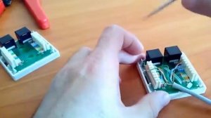 Подключение сетевого кабеля к двух портовой розетке