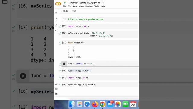 How to use apply() to pandas series смотреть онлайн