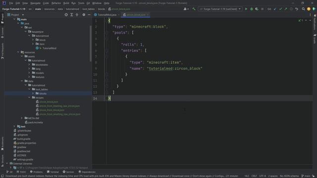 Minecraft 1.19 Forge Modding Tutorial | RECIPES & LOOT TABLES | #4