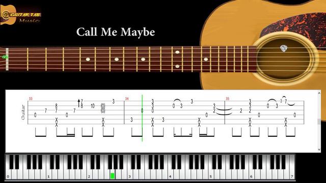 Call Me Maybe Fingerstyle guitarTab Music смотреть онлайн