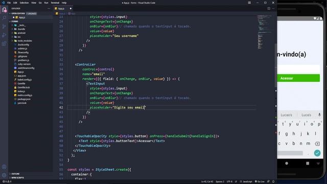 Criando formulários completos com React native ? смотреть онлайн