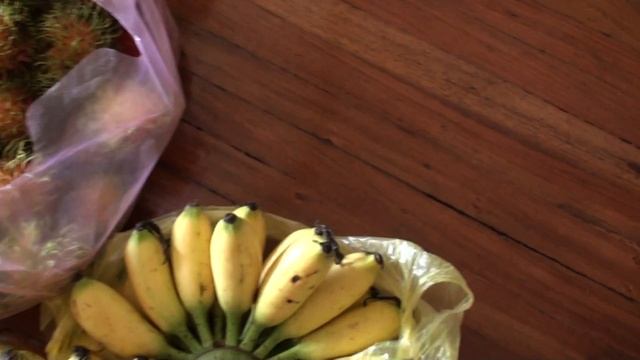 Fresh Cambodian Tropical Fruit - Jackfruit, Rambutan, Banana and Palm Fruit смотреть онлайн