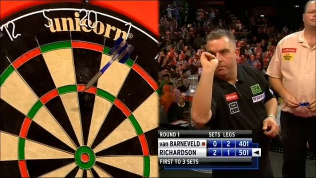 James Richardson Double Bounce-Out - PDC World Championship 2012 смотреть онлайн