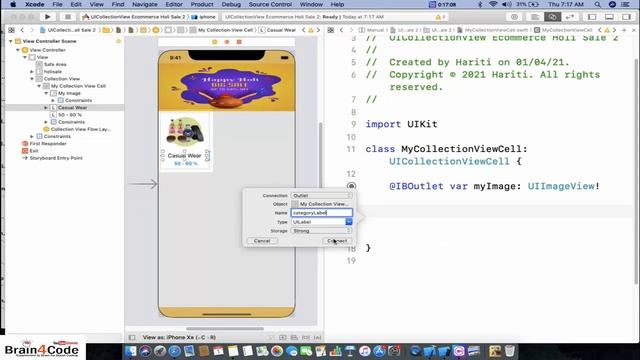 How to Create Ecommerce Shopping App with Collection View in Swift 5 XCode | UICollectionView iOS смотреть онлайн