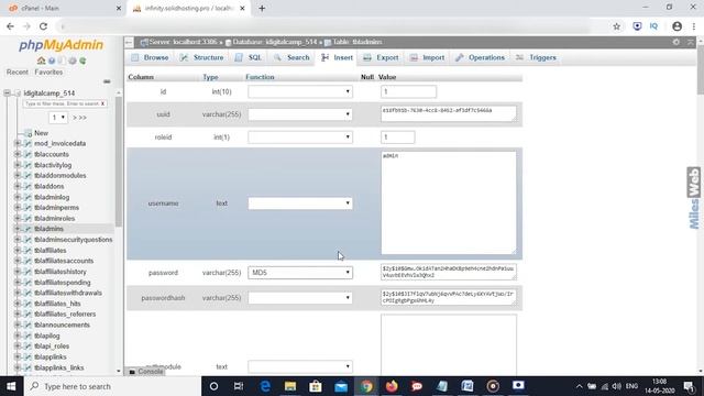 How to Reset WHMCS Admin Password from phpMyAdmin? | MilesWeb смотреть онлайн