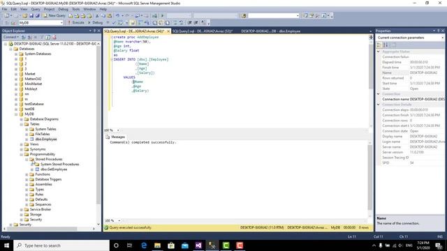 12- C# Insert data into sql server using stored proceduer смотреть онлайн