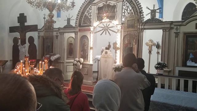 Пасхальне богослужіння в Покровській церкві Ольштина. Пасха 2023 року. смотреть онлайн