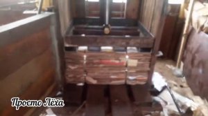 Самодельный пресс для картона. Испытание и первые тюки.