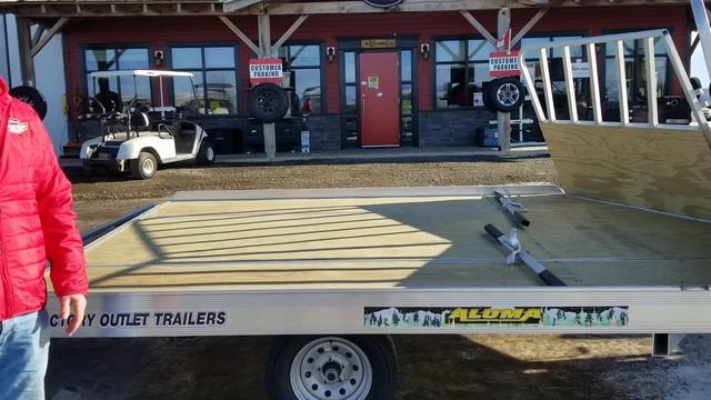 Aluma 10' Snowmobile Trailer Walk Around by Factory Outlet Trailers 403-603-3311 смотреть онлайн