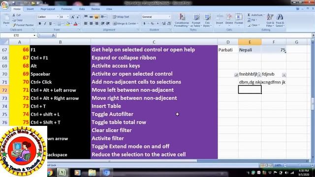 100+ +Excel Keyboard Shortcuts - Excel Tips /// Ms-Excel shortcut key //Advanced Level Excel смотреть онлайн