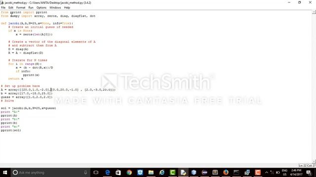 Jacobi method using python смотреть онлайн