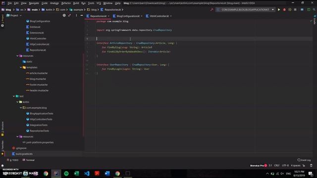 Spring web server con Kotlin смотреть онлайн