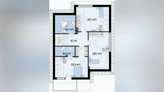Proiect casa cu mansarda 200mp - 4 dormitoare, 3 bai, garaj (80000€) смотреть онлайн