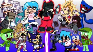 Fury but Every Turn a Different Character Sings?(FNF Fury song but Everyone Sings It) VS Flippy.