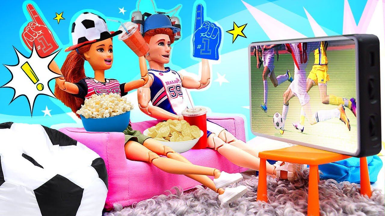 Футбольный спор — Куклы Барби в видео для девочек — Весёлые видео игры в куклы смотреть онлайн