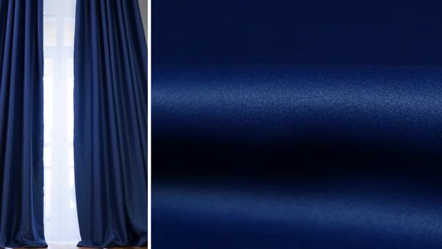 Шторы блэкаут. Комплект портьер блэкаут однотонный B501-6, синий