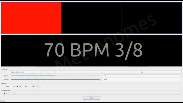 BroMetronome 70 BPM 3/8 смотреть онлайн