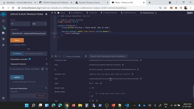Blockchain programming | Ethereum | EVM | Remix | Solidity | HelloWorld смотреть онлайн