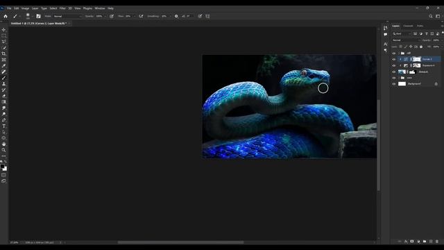 Photomanipulation 2023 - Giant Snake- adobe photoshop for beginners смотреть онлайн