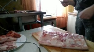 Обвалка свиной головы.Что можно получить из свиной головы? Часть 1.