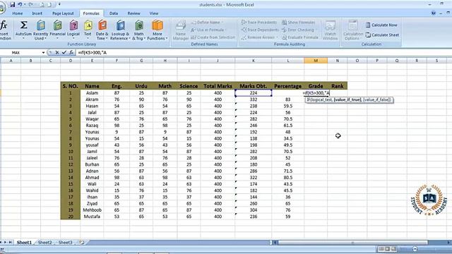 Excel Tutorial In Urdu || Excel Formulas And Functions Tutorial In Urdu || Part - 9 смотреть онлайн