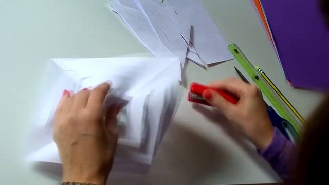Как сделать Объемную Снежинку из бумаги поэтапно 3D снижинки за 5 минут смотреть онлайн