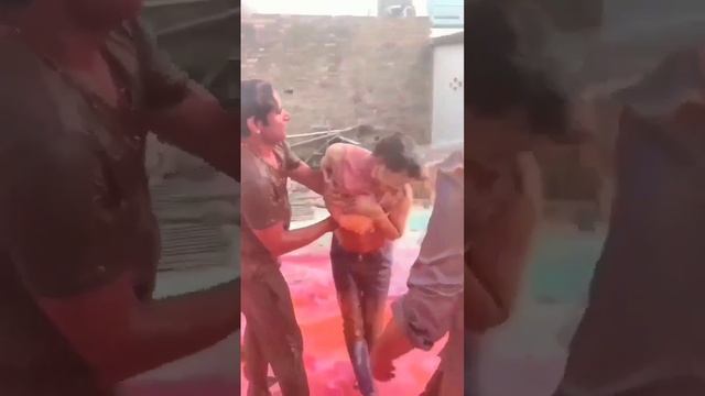 Holi Romance ❤ jija saali #shorts #viral #romance #holi #romantic смотреть онлайн